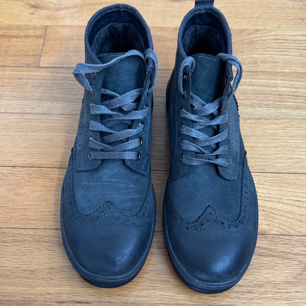 Steve Madden Dark Gray Leather Boots